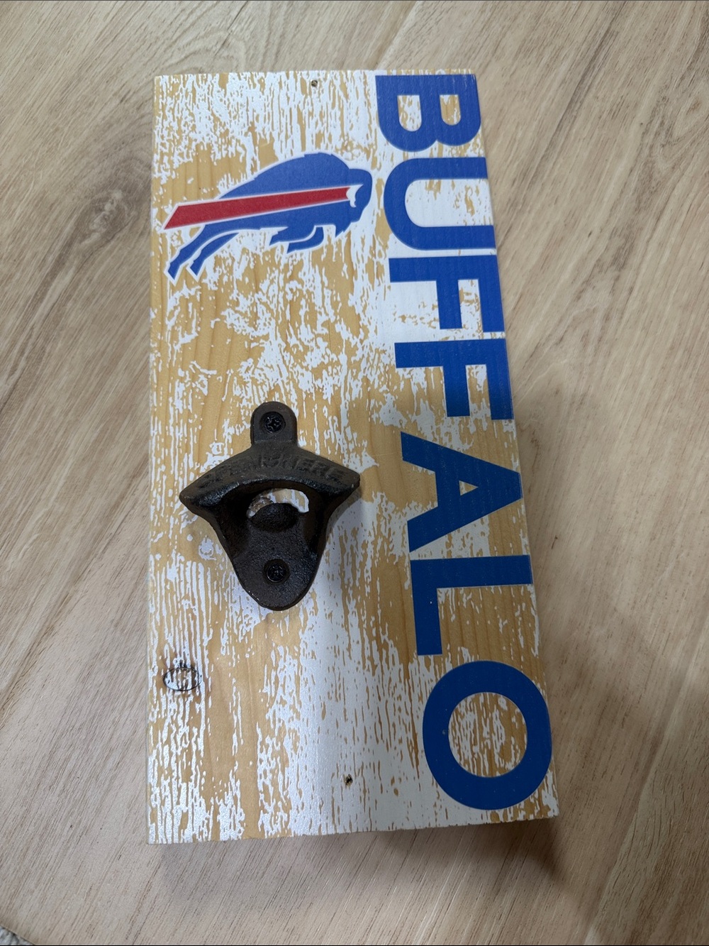 Buffalo Wall-Mounted Bottle Opener - Blue & Red NWOT